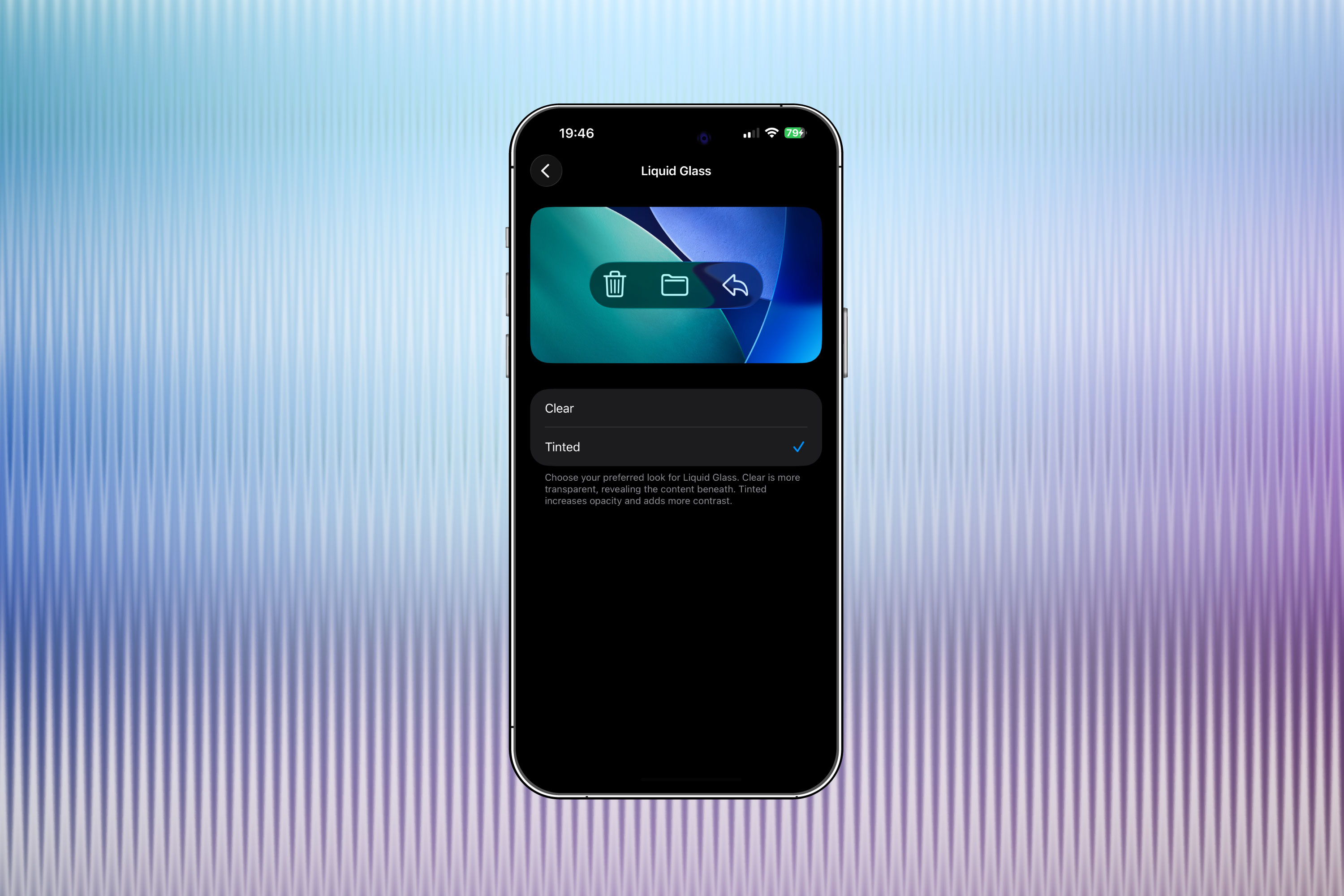 Apple은 Liquid Glass를 덜 유리로 만들기 위해 새로운 토글을 추가합니다